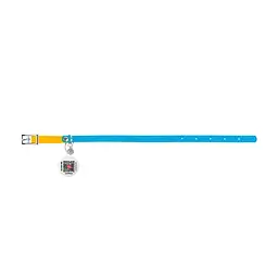 Нашийник для котів Waudog Glamour шкіряний з QR паспортом, Colors of freedom, XXS, Ш 9 мм, Дов 17-20 см - мініатюра 2