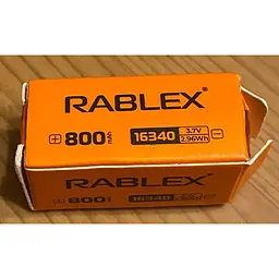 Літій-іонний акумулятор Rablex 16340 800 mAh 3.7 V (Li-ion) Original червоний - мініатюра 4