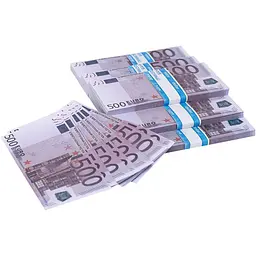 Сувенірні гроші 500 Євро, 80шт/уп