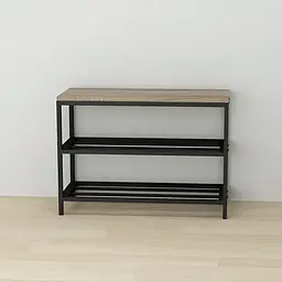 Банкетка універсальна Ferrum-decor Слайм 45x63x26 чорний ДСП Дуб Сонома Трюфель 16мм (FRD-104073)