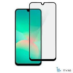 Скло захисне 2E Samsung Galaxy A26 5G (A266) 2.5D FCFG black (2E-G-A26-SMFCFG-BB) - мініатюра 1