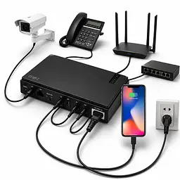 Джерело безперебійного живлення UPS для роутера DC1018P 12000 mAh MA440 / Безперебійник ДБЖ для роутера - мініатюра 2