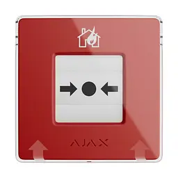 Бездротова кнопка для активації пожежної тривоги вручну Ajax ManualCallPoint Red Jeweller (26-00338)