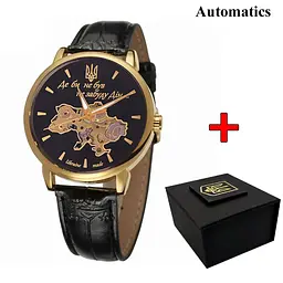 Чоловічий наручний годинник 022 Automatics Не Забуду Дім Gold-Black Awarder acs0031873