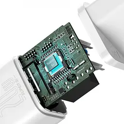 Мережевий зарядний пристрій Baseus Super Si 1Type-C + Cable Type-C to Lightning 20W TZCCSUP-B02 White - мініатюра 4