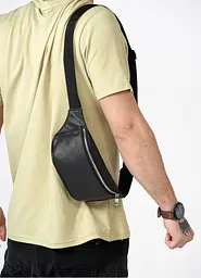 Поясна сумка бананка шкіряна Sambag Tirso PSSm чорний 30.5 х 14 см (81113001m) - мініатюра 8
