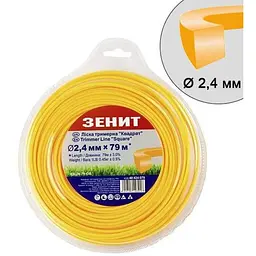 Жилка косильна Зеніт "Квадрат" 2,4 мм x 79 м (КВ-24-79-ОP) (40424079)