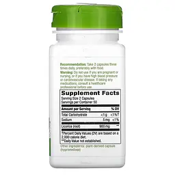 Натуральна добавка Nature's Way Licorice Root, 100 вегакапсул