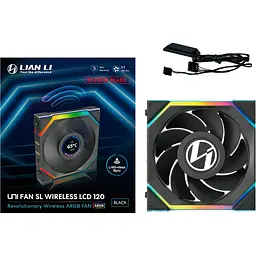 Вентилятор LIAN LI Uni Fan SL WIRELESS LCD Reverse 120-1 Black (G99.12RSLLCD1W1B.00) U1 - мініатюра 7