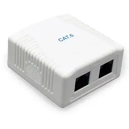 Комп'ютерна розетка Cablexpert RJ45x2 UTP, cat.6 (NCAC-2U6-01)