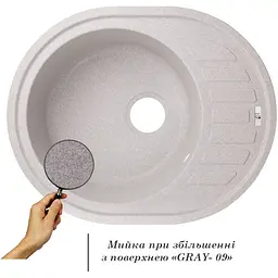 Кухонна мийка Lidz 620x500/200 GRA-09 сіра (LIDZGRA09620500200) - мініатюра 4