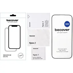 Захисне скло BeCover для Apple iPhone 16 Pro 10D Black (712323) - мініатюра 2