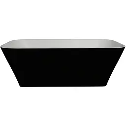 Ванна окремостояча матова Amidicon Atlant 160x75 чорна з литого каменю ATLANT_160_BLACK_MAT, Чорний матовий