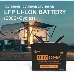 Акумулятор JSDsolar LiFePO4 12V [12.8V/100Ah/1280Wh] [JSDS12100LED] [152899] - мініатюра 6