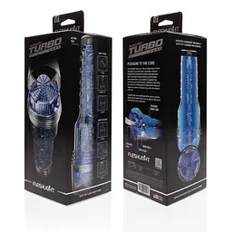 Мастурбатор Fleshlight Turbo Core Blue Ice, оральний секс, глибоке горло - мініатюра 3