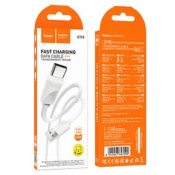 Кабель HOCO X114 Energy charging data cable Type-C білий - мініатюра 2