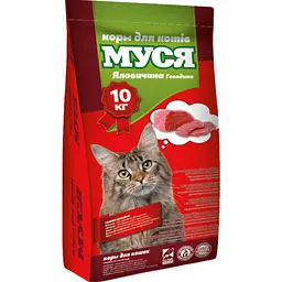 Сухий корм для котів Муся з яловичиною 10 кг 803683