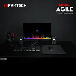 Ігровий килимок для миші чорний, велика ігрова поверхня для мишки Fantech Agile MP353 300*300*4 мм - мініатюра 7