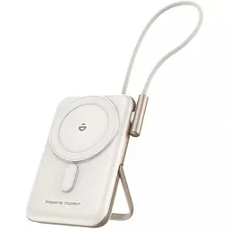УМБ Choetech Magnetic Wireless 10000mAh 20W PD USB-C In/Out, Qi-15W,buid-in cabel White (B735-CCWH) - мініатюра 7