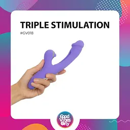 Вібратор-кролик із вагінальним відростком Good Vibes Only - Tess Rabbit Vibrator with G-Spot Stimulator - мініатюра 9