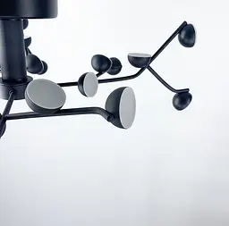 Стельова люстра на 24 плафони чорного кольору Mantra Line.F D 8001-24 BK - мініатюра 5
