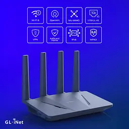 WiFi 6 маршрутизатор GL.iNet Flint (GL-AX1800-EU) гігабітний дводіапазонний (73-01004) - мініатюра 13
