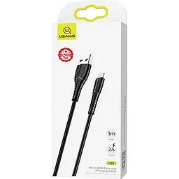 Кабель Usams MicroUSB U35 2A 1m [Black] [62503] - мініатюра 2