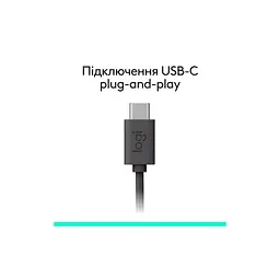 Навушники Logitech H390 USB-C Midnight Black (981-001576) - мініатюра 4
