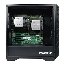 Сервер двопроцесорний Tower Power Up #69 AMD EPYC 7702 x2/512 GB/SSD 2 Tb х 2 Raid/Int Video - мініатюра 2