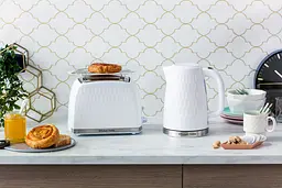 Тостер Russell Hobbs Honeycomb 850 Вт пластик широкі слоти білий - мініатюра 6