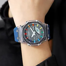 Наручний годинник чоловічий Skmei 2100 Blue, 2100BU (18433) - мініатюра 4