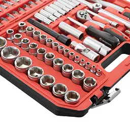 Набір інструментів 1/2" & 1/4" 111 од, IMPACT Cr-V головки подовжені 15,17,19,21,22 Intertool ET-9111 - мініатюра 3