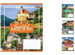 
Зошити учнівські 24 аркуша клітинка. 1В Small towns, 20 шт. в упаковці