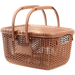 Кошик Violet House Віолетта Beige з кришкою 5 л (1010 Виолетта BEIGE с/к 5 л) - мініатюра 3