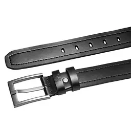 Ремінь чоловічий шкіряний Semi Line Black (P8236-0 L) 110 см - мініатюра 3