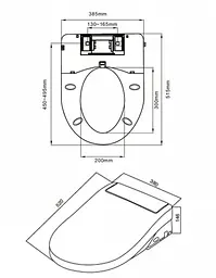 Електронна кришка-біде AM.PM Pleasure Seat CEB7851WH, Білий - мініатюра 2