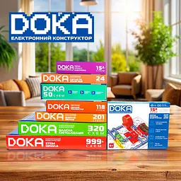 Конструктор електронний DOKA "ПЕРШІ КРОКИ В ЕЛЕКТРОНІЦІ" (Набір В, 15 схем) DOKA D70710 - мініатюра 8