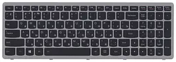 Клавіатура для ноутбука Lenovo IdeaPad (G505S, Z510) з підсвічуванням (Light), Black, (Silver Frame)