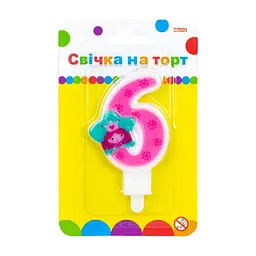 Свічка Maxi Princess "6" висотою 7,62 см (MX622050-6)