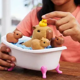 Інтерактивна іграшка Pets & Robo Alive Mama & Baby Surprise S1 Мама капібара з сюрпризом (9574) - мініатюра 5