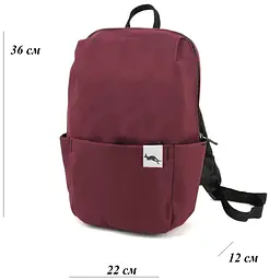 Рюкзак для міста 9L Wallaby 141-4 Бордовий компактний - мініатюра 9