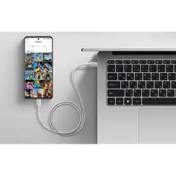 Кабель Xiaomi Braided Type C to Type C 120W 6A (BHR087KGL) white 1m UA - мініатюра 3