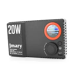 Накамерний надпотужний відеосвітло Jmary FM-180RGB, 20 Вт, RGB, CRI 95+1800-9000К, вбудований аккум 3300mAh, 128x78x26мм, Box - мініатюра 3