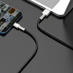 Кабель Baseus Cafule Series Metal Data Cable USB to Type-C 66W 1m CAKF000101 Black - мініатюра 4