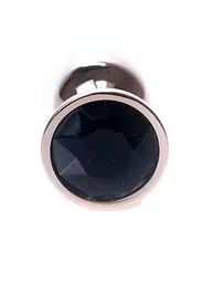 Анальна пробка з кристалом B - Series HeavyFun Plug-Jewellery, 7 см (чорний) - мініатюра 3
