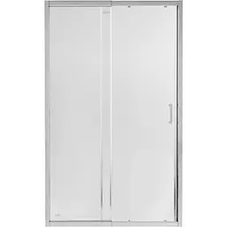 Душові двері в нішу Qtap Taurus CRM2013-14.C6 130-140x185 см, скло Clear 6 мм, покриття CalcLess, універсальні, прозорий