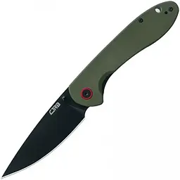 Ніж CJRB Feldspar Чорний Blade, AR-RPM9 Steel, ц:зелений