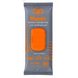 Салфетки Essenta kids хозяйственные влажные для уборки универсальные Raton с клапаном. Количество 100 шт.