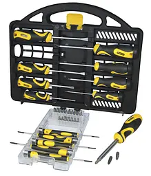 Викрутки 1/4", бітотримач, 20 біт, SL,PH,PZ,Torx, кейс набір 34шт Stanley hoz0014108 - мініатюра 2