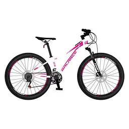 Велосипед PROFI BALANCE 26", алюмінієва рама 13", 21 швидкість, біло-рожевий (BL-2604)